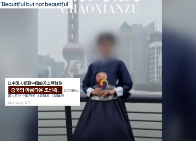 "치파오나 입어라"…한복 입고 '중국의 아름다움'이라 소개한 틱토커