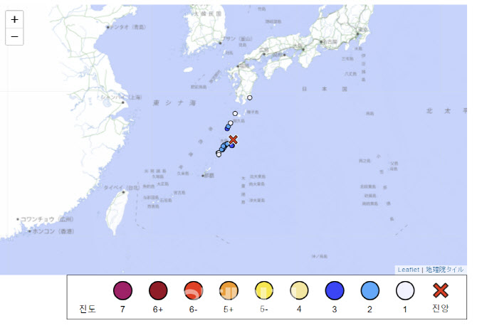 日 규슈 남부서 5.5 지진…"쓰나미 우려 없어"