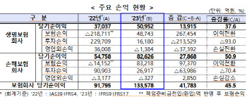 작년 손보사 순익 8조…생보사보다 3조 더 벌어