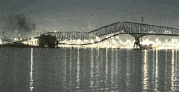 美볼티모어 대교 ‘선박 충돌’로 붕괴…6명 실종(재종합)