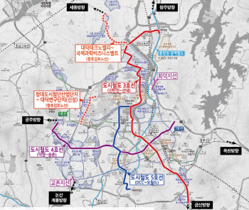 대전 도시철도 3~5호선 밑그림 나왔다…28년만 신규 노선