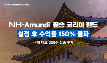 "韓 대표 기업에 투자"…NH아문디운용, '필승 코리아' 펀드 수익률 150% 돌파