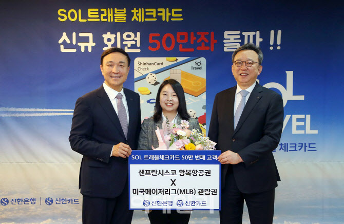 신한은행, ‘신한 SOL트래블 체크카드 50만좌 돌파