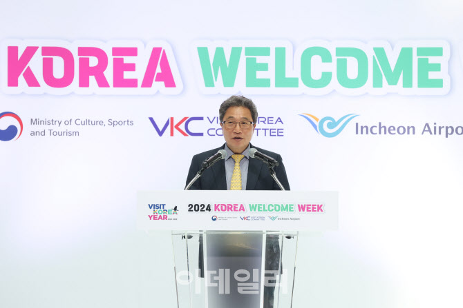 [포토]이학재 사장, 한국방문의해 환영주간 개막행사 축사