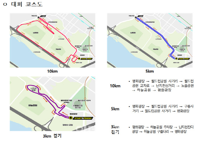 서울 월드컵공원 일대 오늘 '여성마라톤 대회'…"교통통제 확인"