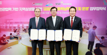 한국예탁결제원, 부산시·부산시 동구와 ‘금융특화 조성’ 업무협약