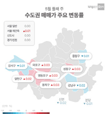 서울 재건축, 10주만에 상승 전환