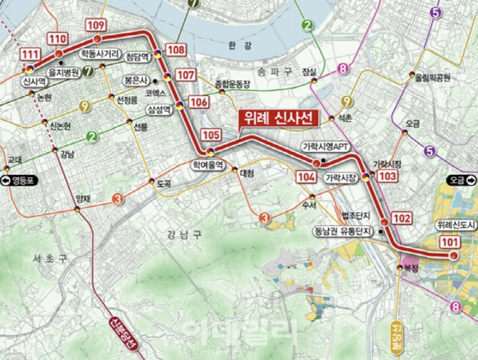 '위례신사선' 재정 추진 전환?…서울시 "확정된 사실없다"