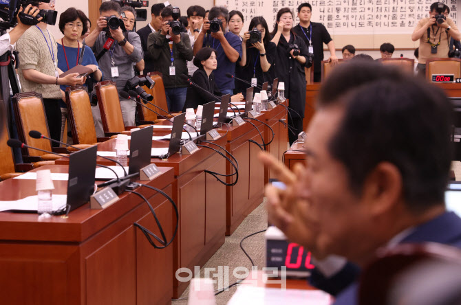 [포토]여당 불참, '법사위 첫 전체회의'