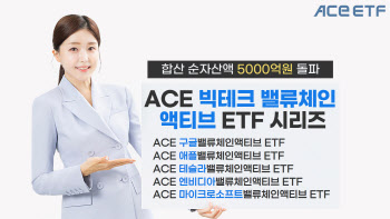 'ACE 빅테크 밸류체인 액티브' ETF 시리즈, 순자산 5000억 돌파