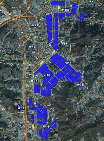 1기 신도시 선도예정지구 성남 분당 일대, 토지거래허가구역 지정