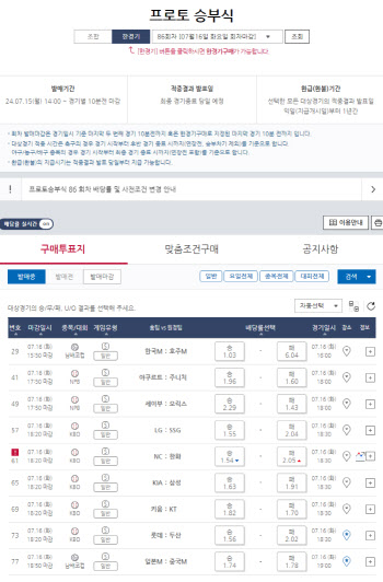 소액 구매 가능한 프로토 승부식 86회차로 스포츠토토를 건전하게 이용하세요