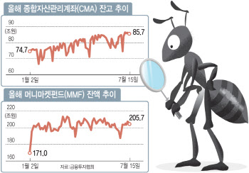 2900 돌파 못하는 코스피…불어나는 단기자금