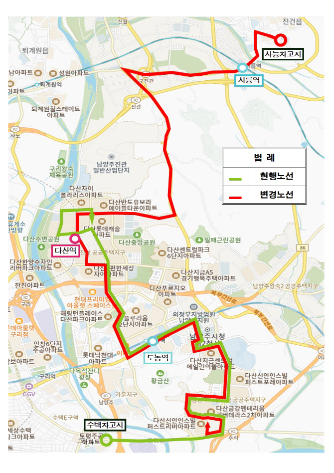 남양주시, 땡큐11번 버스노선 연장·증차…지역 내 이동 수월