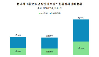 현대차그룹, 프랑스 판매 車 10대 중 6대가 '친환경차'