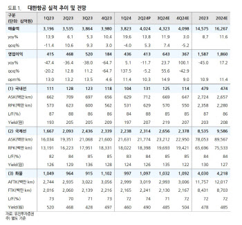 대한항공, 안정적인 2분기 실적 흐름…하반기도 성장 전망-유진