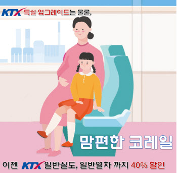 '임산부 KTX 40% 할인', 무궁화·새마을 등 일반열차 확대·