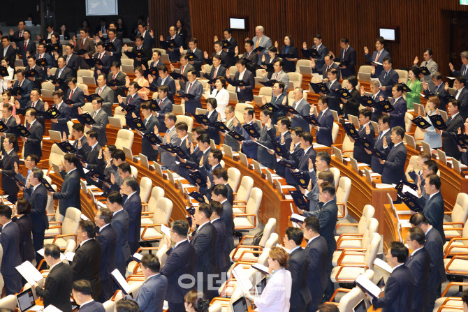 [포토]제22대 정기국회 개회, '尹 대통령 불참'