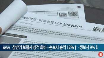 상반기 보험사 성적 희비...손보사 순익 12%↑·생보사 9%↓