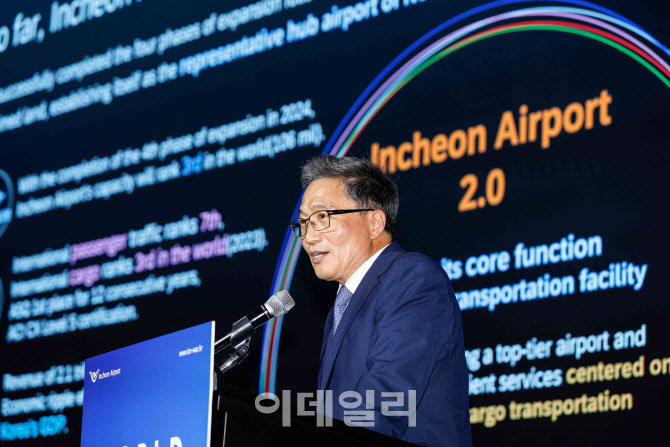 [포토]인천공항 비전 2040 발표하는 이학재 사장