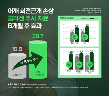 "회전근개손상 콜라겐 주사치료 6개월 후에도 개선효과 유지"