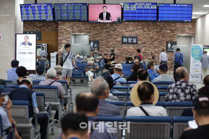 [포토]병원 접수 기다리는 환자 및 보호자들