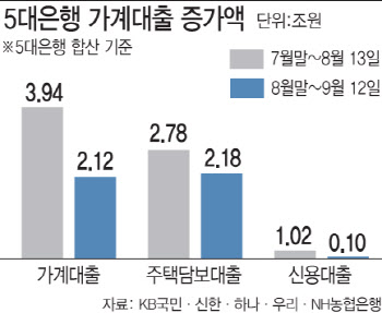 가계대출 2주새 2.1조 '8월의 절반'…풍선효과 변수