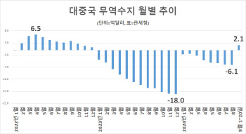 수출 증가에 21개월만에 대중국 무역수지 흑자 조짐(종합)