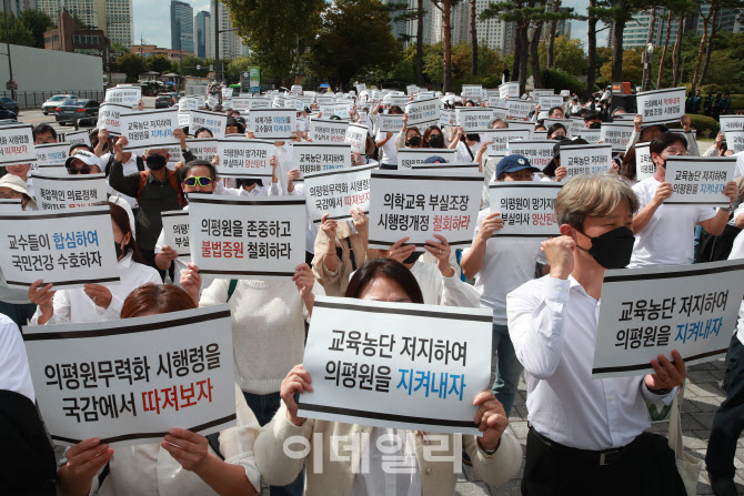 [포토]'의학교육평가원 지켜내자'