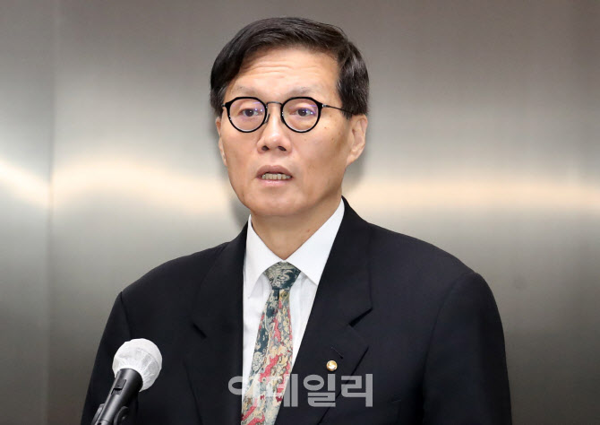 [포토]국정감사에서 업무보고하는 이창용 한은 총재