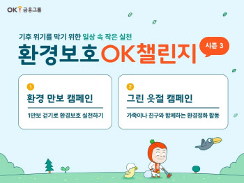 OK금융그룹, 'OK챌린지 시즌3'로 환경보호 실천문화 앞장