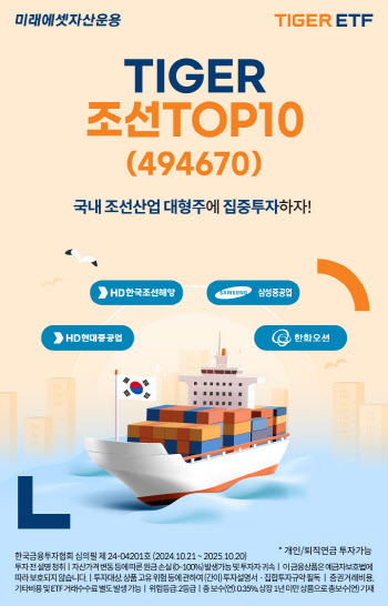 미래운용, ‘TIGER 조선TOP10’ ETF 상장