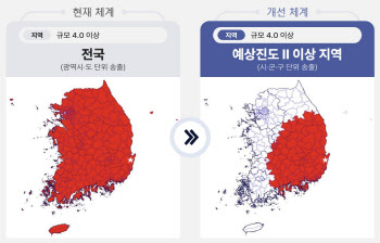 지진 재난문자, 시·군·구 단위로 쪼개 보낸다