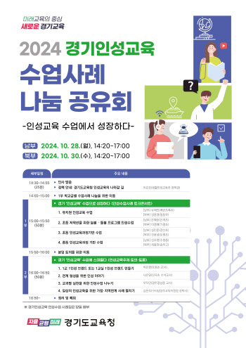 경기교육청, 인성교육 수업사례 나눔 공유회