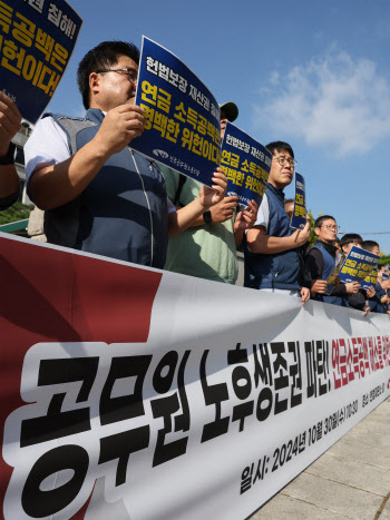 공무원노조 '연금 개시 연령 상향' 헌법소원 제기