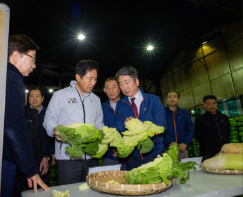 “밥상머리 마음고생 덜어야”…오세훈, 가락시장 찾아 배춧값 점검