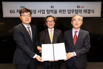 김영섭 KT 대표, KT SAT-KAI와 '6G 위성 사업' 업무협약 체결