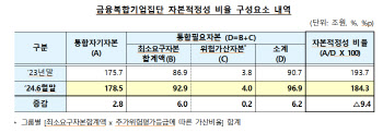 삼성·현대차 등 금융복합기업집단 자본적정성 비율 184.3%