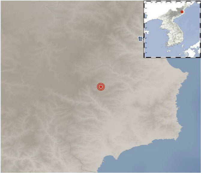 기상청 “北 함경북도 길주서 3.1 지진 발생”