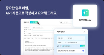 다우기술, ‘다우오피스 AI’ 신규 기능 탑재… 메일 작성, 요약, 번역까지 지원