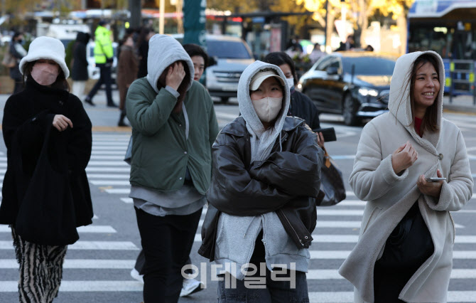 [포토]갑자기 추워진 출근길