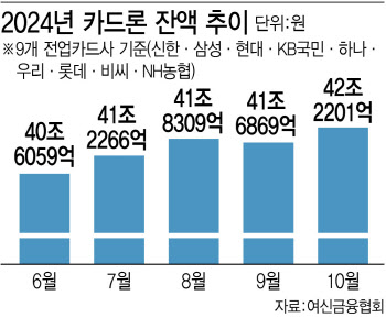 "은행 대출 꽉 막혔어요"…카드론 42조 '역대 최대'