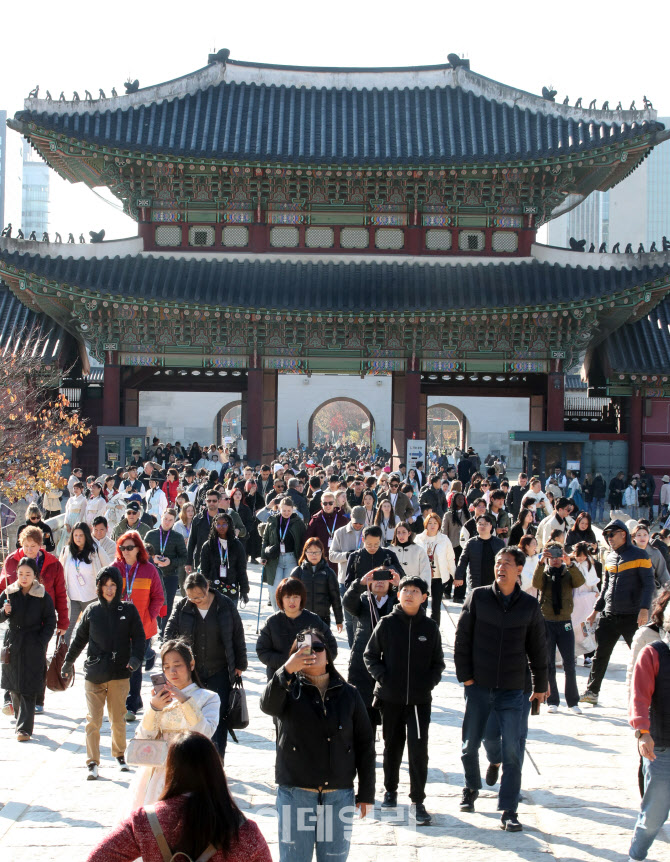 [포토]고궁 찾은 외국인 관광객들