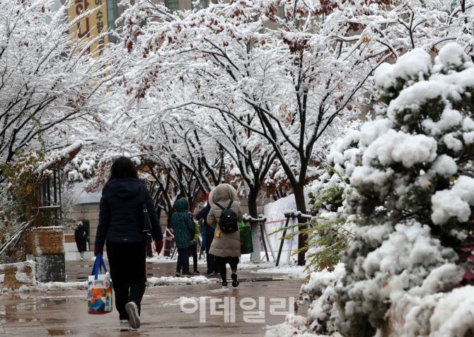 [포토] 눈쌓인 시청 광장