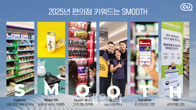 CU "2025년 키워드는 'SMOOTH'…편의점 새 역할 모색"