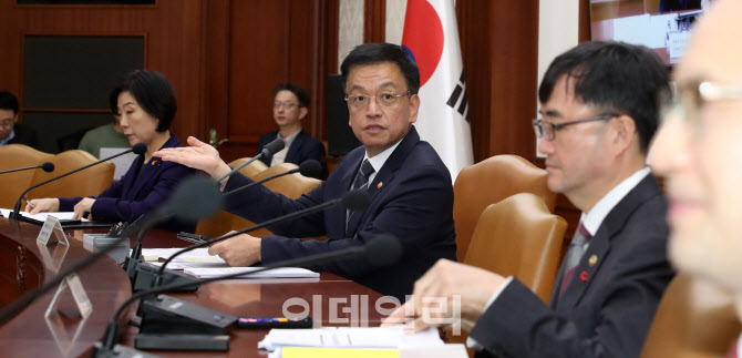 [포토]최상목 부총리, “경제 컨트롤타워 역할 충실해야…행사 예정대로 진행”