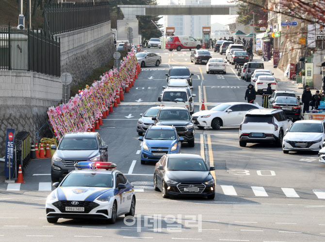 [포토] 윤 대통령 지지 화환