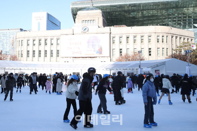 [포토]주말 스케이트 타는 시민들들