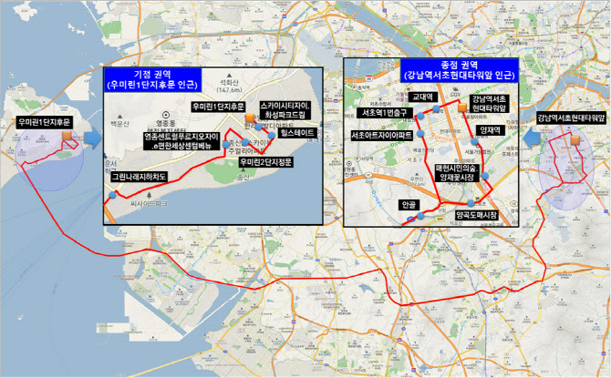 영종~강남 M6462버스 개통, 내년 초 M버스 3개 노선 추가