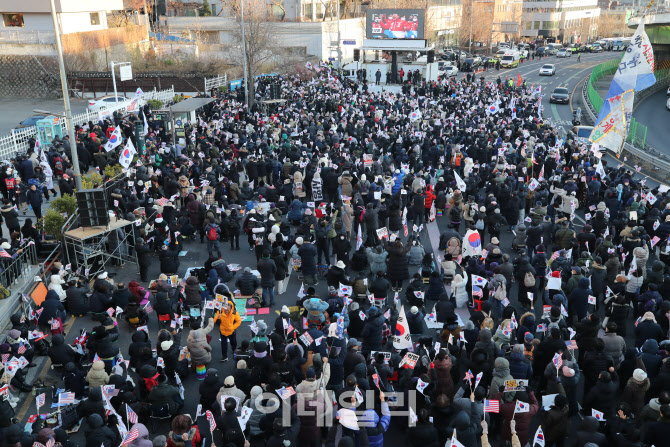 [포토]윤석열 대통령 지지자들의 집회